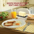 thumbnail image 3 of SIGNORAWARE Wide Butter Dish with Airtight Lid, BPA-Free Butter Holder – Black, 3 of 8