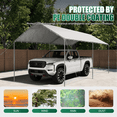 thumbnail image 3 of Sunmthink 10x20FT Heavy Duty Carport,Portable Carport with Height Adjustable & Waterproof UV Resistant&Galvanized Steel Frame, Outdoor Car Canopy Shelter for Vehicle, Truck, Boat, White, 3 of 9