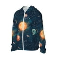 thumbnail image 2 of Fotbe Solar System And Planets Men's Women's UPF 50+ Sun Protection Jacket Hooded Cooling Shirt with Pockets Hiking Outdoor Performance-Small, 2 of 8