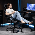 thumbnail image 6 of WENTUM  Ergonomic Reclining Gaming Chair with Linkage Armrests & Footrest, Racing Office Chair, PU Leather Computer Desk Chair, Black, 6 of 8