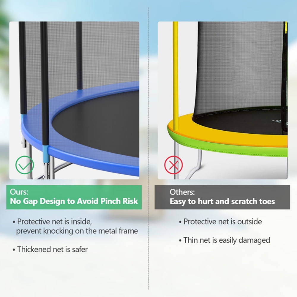 Aimee Lii 15 Feet Trampoline with Enclosure Net Spring Pad and Ladder, Outdoor Kids Trampoline Aimee Lii 15 Feet Trampoline with Enclosure Net Spring Pad and Ladder, Outdoor Kids Trampoline