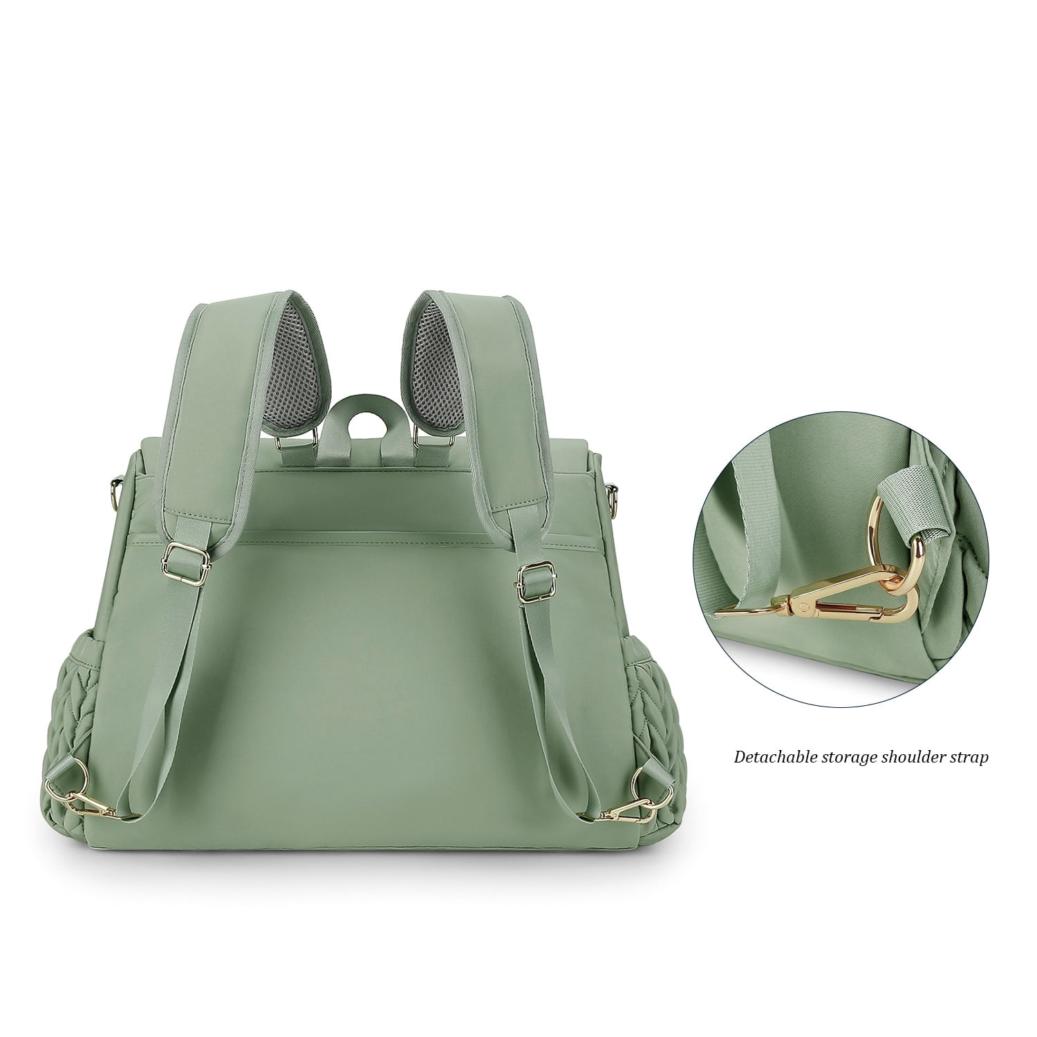 Sunyuer Convertible Diaper Bag Backpack, Waterproof Stylish Nappy Changing Bag, Travel Mummy Bag with Changing Pad & Shoulder Strap