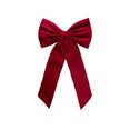 thumbnail image 2 of Large Velvet Bow, Christmas Tree Topper Holiday Wreath Decor, Big Ribbon Bow Ornament For Party Front Door Home Decoration Wine Free Size, 2 of 7