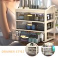 thumbnail image 3 of GOOHOCHY Organizador de tocador con cajones, organizador de cosméticos, vitrina para maquillaje, brochas, accesorios para el cabello, lápiz labial y joyas (3 niveles), 3 of 8