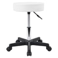 thumbnail image 2 of KKTONER Tabouret Rond à Roulettes en Cuir PU, Hauteur Réglable, Pivotant, pour Dessin, SPA, Salon, Tabourets Chaise avec Roues (Blanc), 2 of 15