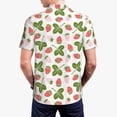 thumbnail image 6 of Wukai Strawberry Floral Men’s Polo Shirts,Quick-Dry Athletic Shirt,Classic Fit Shirts-, 6 of 8