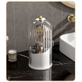 thumbnail image 4 of Bxaolu Makeup Brush Holder with Lid 360 Rotating Makeup Brush Organizer, Dustproof Waterproof with 3 Compartments for Organized Storage, Dressing Tables Clear Storage Skincare Cosmetic, 4 of 7