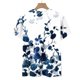 thumbnail image 5 of ICHUANYI Clearance Women Fashion Summer Casual Print Round Neck Loose Short Sleeve T-shirt Top Blouse Pullover(White, S) ICHUANYI WER2023080901491, 5 of 6