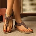 thumbnail image 2 of MKLEKYY Sandalias de Playa para Mujer Sandalias de Cuero de Moda de Verano para Mujer, Transpirables, Cómodas, Sin Zapatos, 2 of 5
