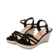 thumbnail image 1 of Amzcrzy Zapatos de mujer,Zapatos de mujer,Zapatillas de mujer, Sandalias de cuña con punta abierta informales de verano para mujer, sandalias de plataforma romanas de playa de color liso Sandalias Mu, 1 of 7