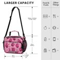 thumbnail image 3 of Insulated Lunch Bag 6L Leak-Proof Lunch Box with Shoulder Strap Multiple Pockets Lunch Tote Pink Flames Pattern, 3 of 9