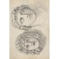 thumbnail image 3 of John Flaxman 11x14 Black Modern Framed Museum Art Print Titled - A Roman Tragic Mask and a Male Head (1787), 3 of 5