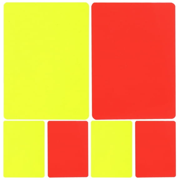 Worgeous 6 Pcs Yellow Card Football Red and Cards Soccer Referee Officials Game