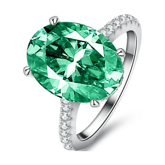 5ct Oval Cut Moissanite Engagement Rings for Women D Color VVS1 Sterling Silver Diamond Rings Moissanite Anniversary Promise Wedding Bands for Women with Certificate