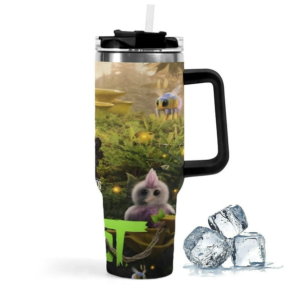 I am Groot-theme Insulated Stainless Steel Tumbler with Handle Gifts For Family Friends Fans and Straw Fits in Standard Cup Holder 40 OZ