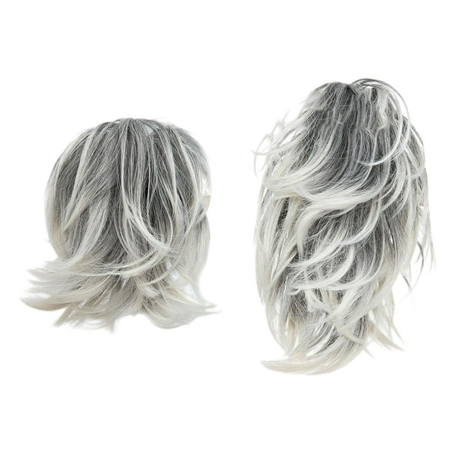 Natural Look Hair & Extensions Messy Bun Hair Piece With Bendable Metal Wire 8 Inch Clip For Women Straight Hair Bun & Ponytail ExtensionHuman Hair Clip In Ponytail Ext