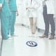 thumbnail image 5 of 5 unids/bolsa, pegatina de advertencia de distancia para el suelo, pegatina de señal de distancia de seguridad para tienda, Hospital #6, 5 of 8