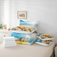 thumbnail image 4 of Tropical Beach Bedding Queen Size 7 Pieces Coastal Starfish Comforter Set, Ocean Conch Sea Shell Bedding Comforter Sets Ocean Wave Bed in a Bag, Summer Holiday Bedding Accessories Room Decor, 4 of 4