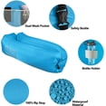 thumbnail image 2 of Tumbona/sofá inflable para exteriores, tela de nailon resistente, para acampar sin bomba, playa, sofá de salón al aire libre con bolsillos de malla, con bolsa de almacenamiento Fokelyi LRWJ751-3, 2 of 7