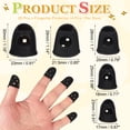 thumbnail image 2 of Uxcell Rubber Finger Tips Office 5 Sizes, 20 Pcs Guitar Fingertip Protector Silicone Thimbles for Hand Sewing Paper Sorting Money Counting Guitar Playing, Black, 2 of 6