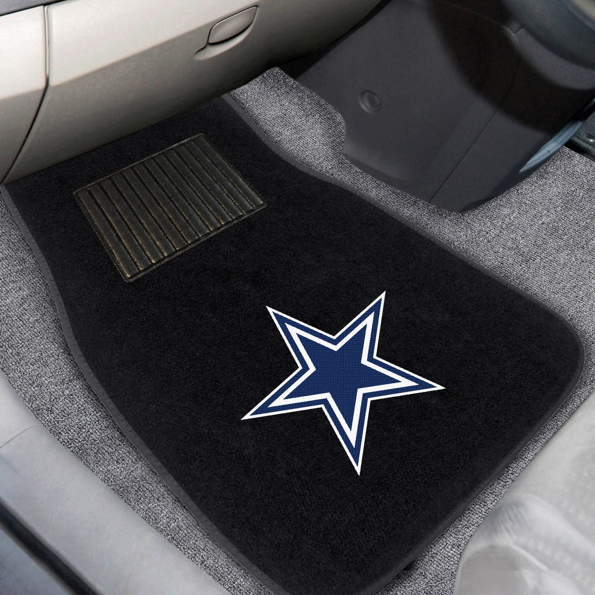 Dallas Cowboys 2 Piece Embroidered Car Mat Set Walmart Com
