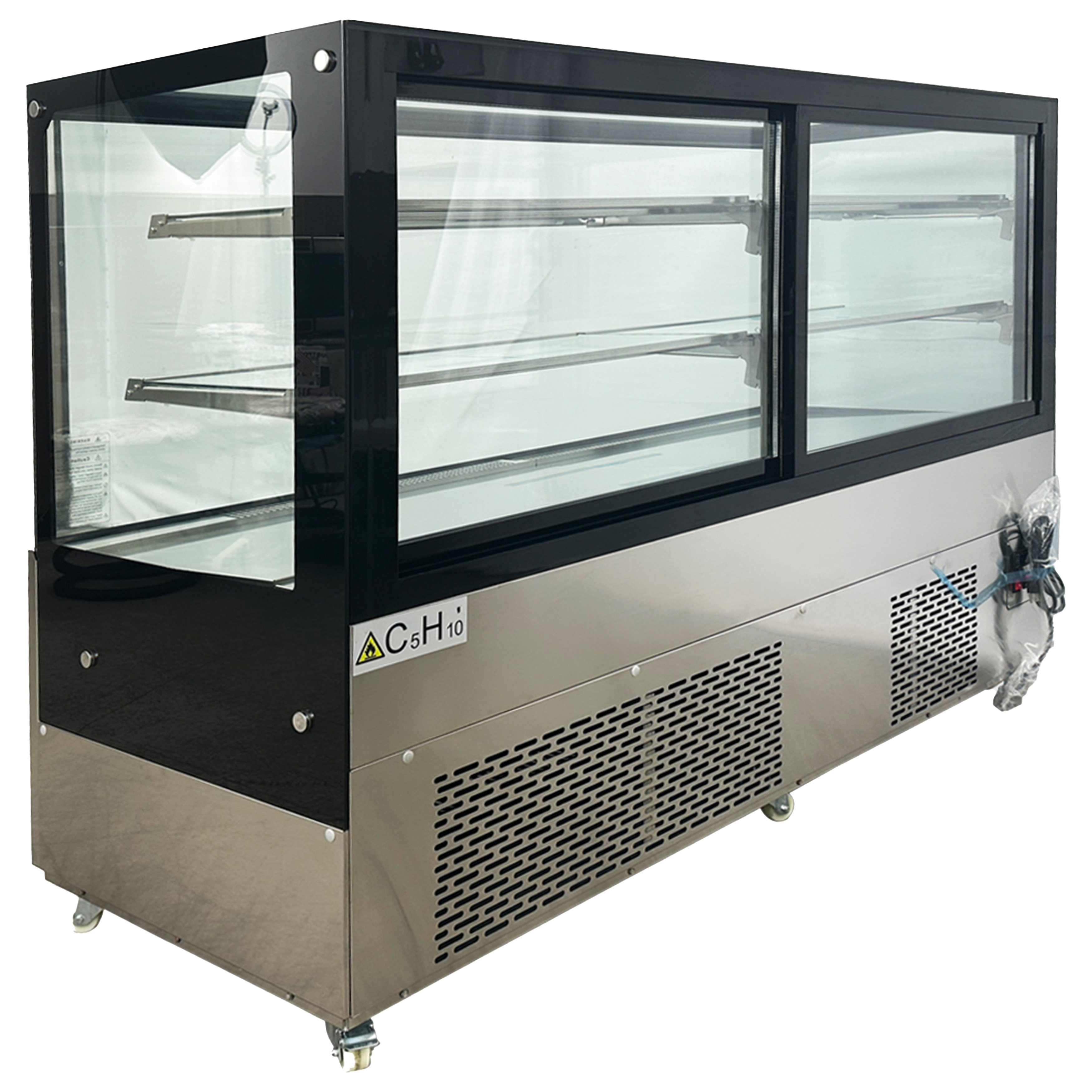 71 in. Refrigerated Bakery Display Cooler Case for Pastry Deli Upright 22.2 Cu.Ft. Cooler Glass Display Refrigerator, NSF ETL