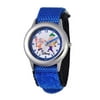 Phineas & Ferb Boys' Stainless Steel Time Teacher Watch, Blue Nylon Strap