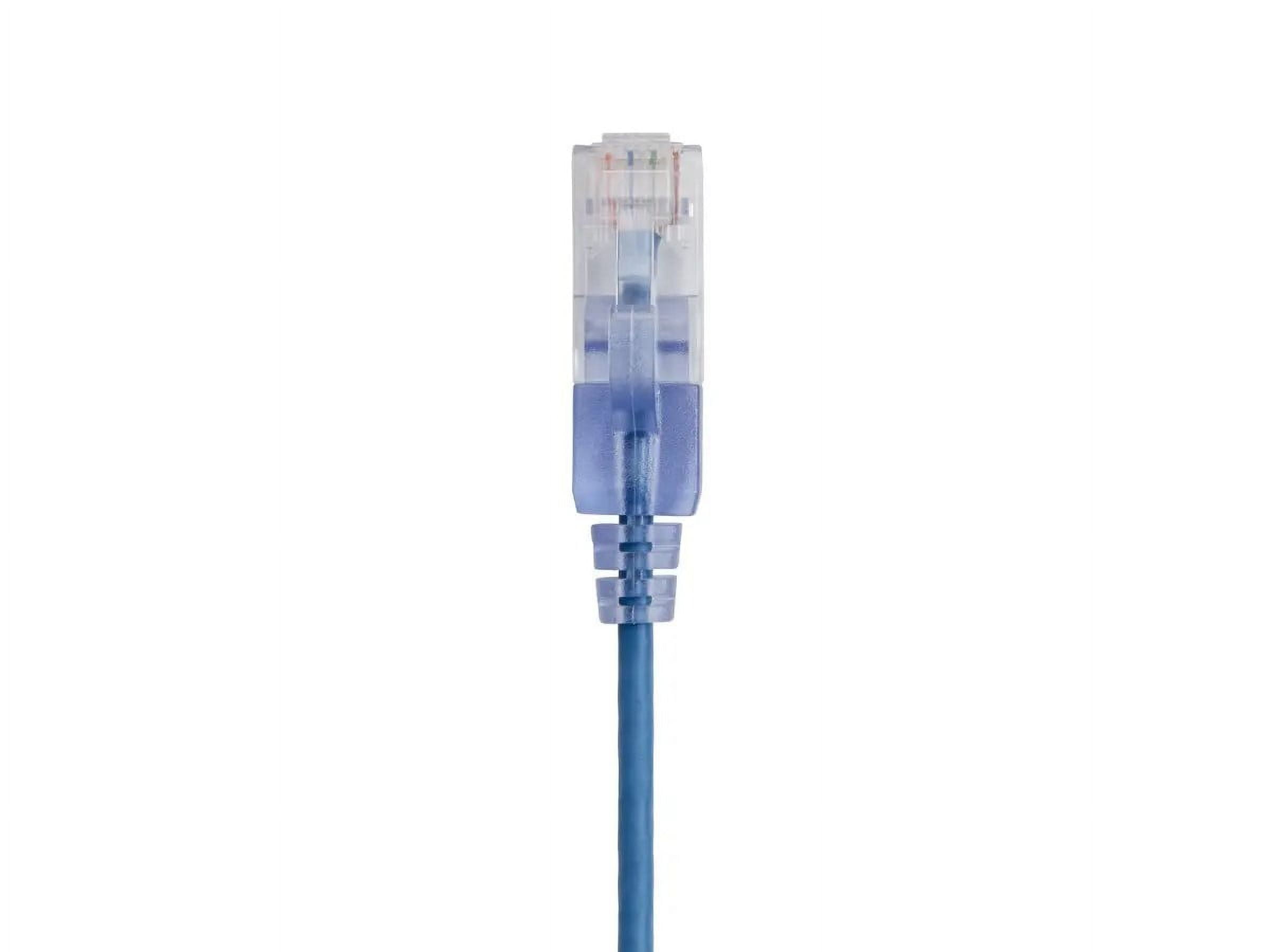Monoprice Cat6A Patch Ethernet Cable - 14 Feet - Blue | UTP, 30AWG, 10G, Pure Bare Copper, Snagless RJ45, For Computer Networking Cable, LAN, Modem, Router - SlimRun Series