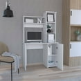 thumbnail image 2 of Carson Computer Desk with Hutch, Single Door Cabinet, Expansive Work Surface and 3-Tier Storage Shelves Black, 2 of 7