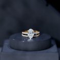 thumbnail image 5 of Rosec Jewels IGI Certified 3 Carat Lab Grown Diamond Engagement Ring with Band - Oval Wedding Ring Set for Women - E-VS1 Quality, 10K Yellow Gold, US 10.00, 5 of 9