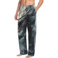 thumbnail image 6 of Susaid Cloud White Dragon Print Mens Pajama Pants Set Sleep & Lounge Pants, PJ Bottoms with Pockets and Button Fly-X-Large, 6 of 6