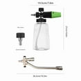 thumbnail image 5 of Foam Foam Cannon, Car Foam Blaster Wide Neck Soap Sprayer For Pressure Washer With 1/4'' Quick Connector, 1L Transparent Bottle, 5 of 7