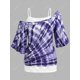 thumbnail image 2 of Top Sin Mangas Acanalada Diseño Teñido Anudado Rosegal Camisetas tallas grandes, 2 of 5