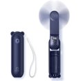 thumbnail image 2 of JISULIFE Ventilador de mano de bolsillo, mini ventilador de mano portátil, funciona con pilas 14-21 horas de trabajo, ventilador plegable recargable por USB, ventilador personal silencioso con banco de energía, linterna para interior, exterior - azul, 2 of 7