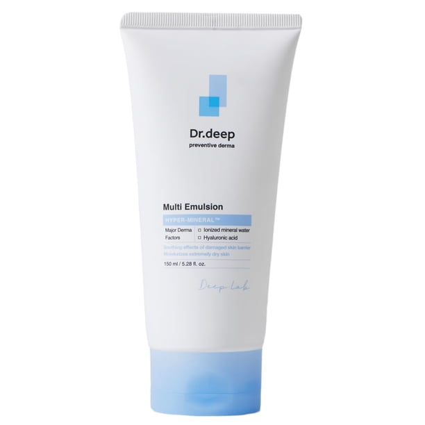 Dr.Deep Multi Emulsión Hidratante para Alivio de la Picazón | Crema antipicazón para pieles secas y sensibles | Crema barrera para la piel | Cuidado de la piel coreano para todas las edades 150 ml (5,