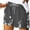 Gray, variant on Teissuly Women Summer Illustration Lace Up Elastic Pocket Casual Shorts