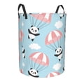thumbnail image 2 of Daiia Cute Panda Flying in the Sky Round Laundry Basket with Handles Thickened Waterproof Circular hamper,Dirty Clothes Storage Basket for Bedroom,Bathroom,College Dorm-Small, 2 of 8