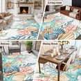 thumbnail image 5 of 5x7 Area Rugs for Living Room, Marine Life Non Slip Area Rugs for Kitchen Bedroom Entryway, Nautical Underwater Coral Shell Starfish Watercolor Washable Carpet Runner Rug Floor Mats for Bedroom, 5 of 8