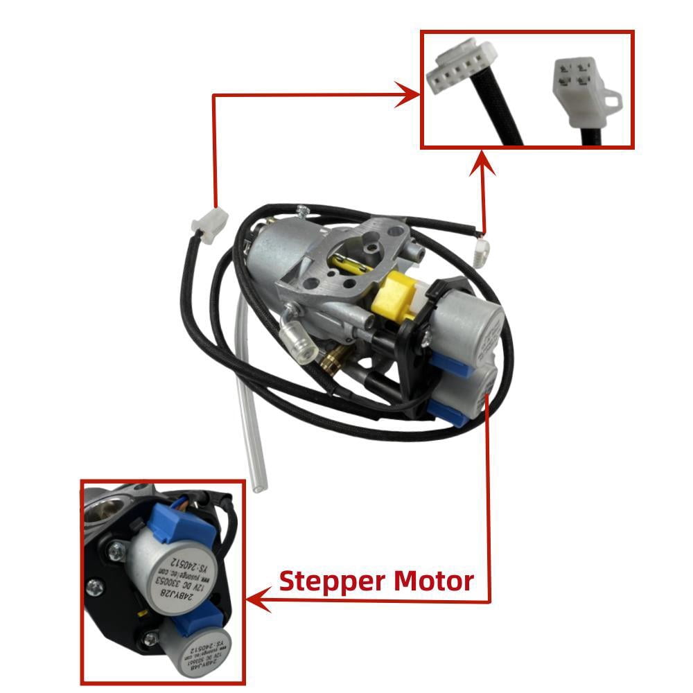 POWER PRODUCTS Carburetor Assembly with Stepper Motor, Gaskets & Fuel Line for Predator 5000 Watts Dual-Fuel Inverter Generator (Fits SKU 71367, 70143)