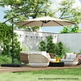 thumbnail image 4 of Gymax 10 FT Patio Offset Umbrella w/ X-shaped Base Infinite Tile & 360° Rotation Beige, 4 of 10