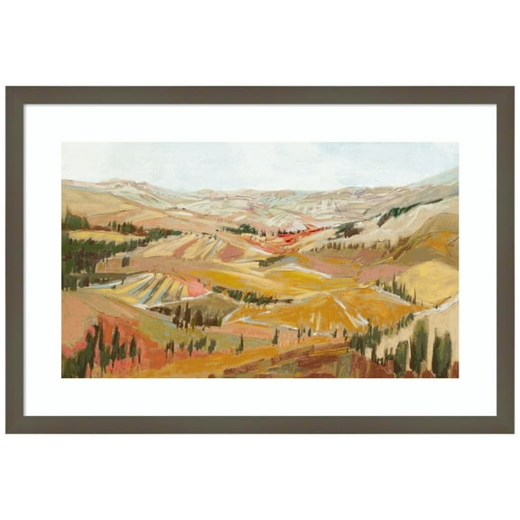 Amanti Art Rolling Hills Tuscany Wood Framed Wall Art Print