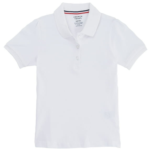 French Toast Girls School Uniform Short Sleeve Stretch Pique Polo Shirt, Sizes 4-20