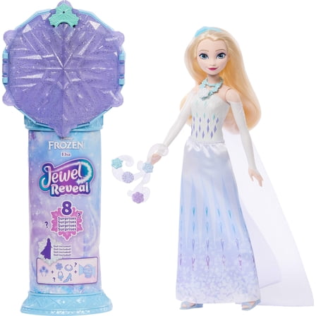 Disney Frozen Jewel Reveal Elsa Fashion Doll with 8 Surprises Including Gem Box & Accessories