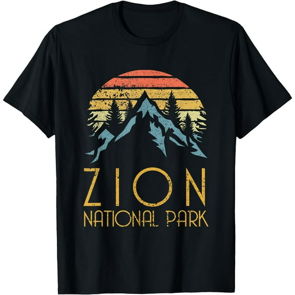 Vintage Retro Zion National Park Utah Unisex T-Shirt for Men Women Kids Toddler