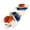 Blue Orange, variant on 2'x6' Rug Runners for Hallways Kitchen, Navy Blue Burnt Orange Non Slip Entryway Beside Floor Carpet Runner, Retro Geometric Modern Washable Laundry Room Bedroom Throw Rugs Mat for Family Pet