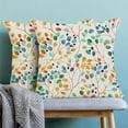thumbnail image 2 of Spring Pillow Covers 20x20 Inch 2 Pcs, Colorful Leaves Decorative Throw Pillows,Vintage Plant Flower Floral Summer Seasonal Outdoor Decor Pillowcase Linen Cushion Cover for Couch Sofa, 2 of 6