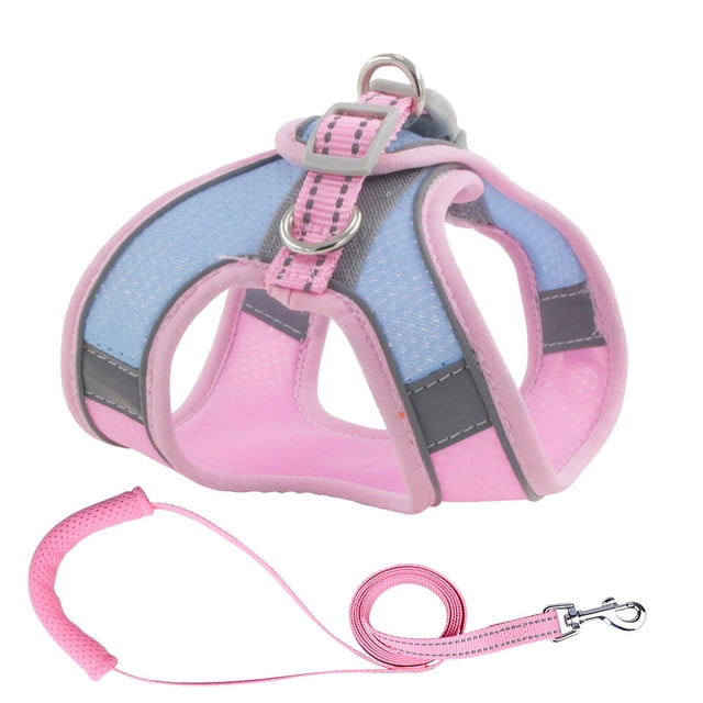 Arnés de malla transpirable para cachorros, correa acolchada suave para perros pequeños, gatos, bulldog francés, pug, correas de pecho, accesorios para perros