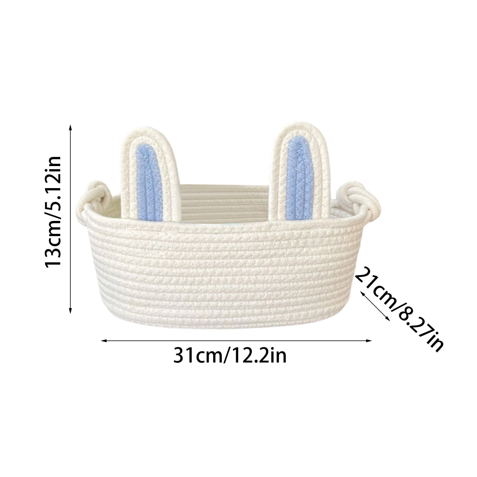 KUNPENG Easter Basket for Eggs Hunt Baby's First Easter Basket, Colorful Lovely Bunny Woven Gifts for Baby Kids Room Organizer Kids Carrying Gift and Eggs