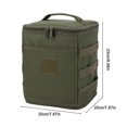 thumbnail image 1 of Sac de Rangement de Camping Multifonctionnel Sac de Rangement d'Outils de Plein Air Sac de Vaisselle de Camping Pliable Lampe de Voyage Sac Repas 003 Sac Vert Armée, 1 of 6