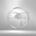thumbnail image 3 of Helicopter Drop Steel Sign Laser Cut Powder Coated Home & Office Metal Wall Decor Multiple Sizes & Colors, 3 of 5